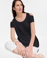Jm Collection Women's Short-Sleeve Cold-Shoulder Top, Created for Macy's