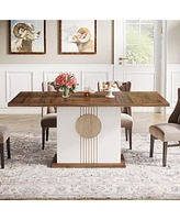 Tribesigns 55" Rectangular Dining Table for 4 to 6 People, Dining Room & Living Room