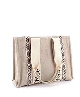 Pre-Owned Chloe Medium Woody Friendship Tote Canvas