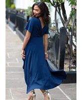 Alie Street London Women's Waterfall V-Neck Midi Dress