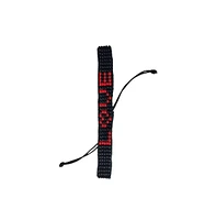 Love Hand Beaded Bracelet | Red and Black Glass Beads