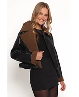 Petal and Pup Women's Folk Faux Leather Jacket