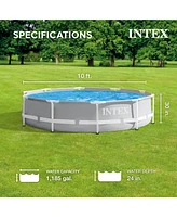 Intex 26701EH 10ft x 30in Prism Frame Above Ground Swimming Pool with Pump
