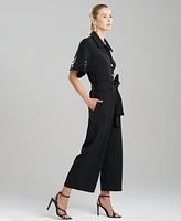 Natori Women's Belted Straight-Leg Jumpsuit