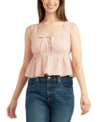 Bcx Juniors' Striped Sleeveless Babydoll Top