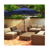 Mondawe 10 Feet Outdoor Patio Umbrella with Bright Solar Led Lights