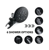 Rainsken Classic High Pressure Single Handle 6-Spray Patterns Rain shower Head with Handheld Shower