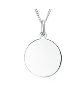 Bling Jewelry Circle Disc Bff Best Friends Sorority Words Best Sisters Pendant Necklace For Women .925 Sterling Silver