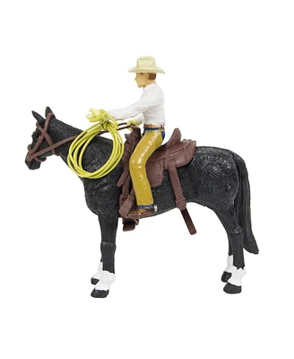 Big Country Toys 1/20 Cowboy & Black Quarter Horse
