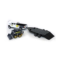 Ertl 1/64th Dodge Pickup with Trailer and New Holland L170 Skid Steer