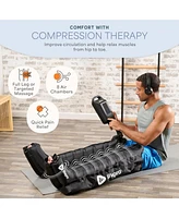 LifePro Air Compression Recovery System with Heat – 8-Chamber Full Leg Massager for Calf, Thigh & Foot – Air Massage Wraps for Circulati