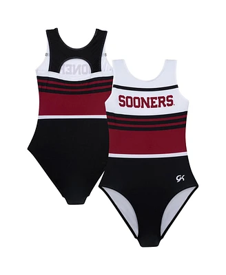Gk Elite Big Boys and Girls White Oklahoma Sooners Spirit Leotard