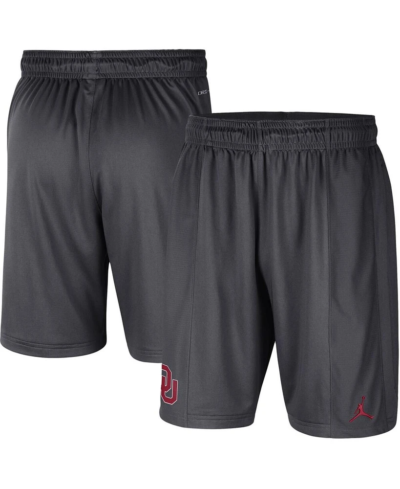 Jordan Men's Anthracite Oklahoma Sooners Performance Knit Shorts