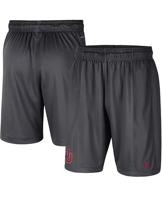 Men's Jordan Anthracite Oklahoma Sooners Performance Knit Shorts