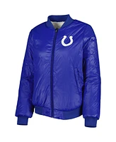 G-iii 4Her by Carl Banks Women's Oatmeal/Royal Indianapolis Colts Switchback Reversible Full-Zip Jacket