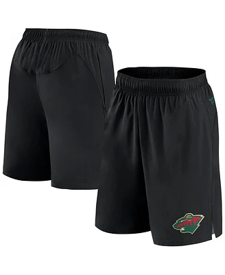 Fanatics Men's Black Minnesota Wild Authentic Pro Tech Shorts