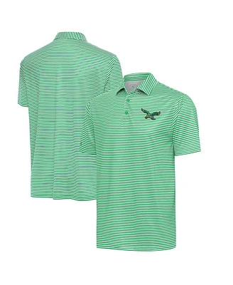 Antigua Men's Kelly Green/White Philadelphia Eagles Skills Polo Shirt