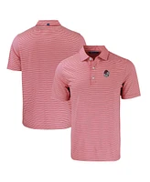 Cutter & Buck Men's Red/White Georgia Bulldogs Forge Eco Double Stripe Stretch Polo Shirt