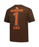 Fanatics Men's Brown Cleveland Browns Big Tall Number One Dad T-Shirt