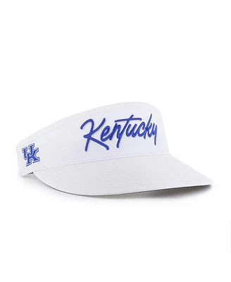 '47 Brand Men's White Kentucky Wildcats Melbourne Brrr Adjustable Visor Hat
