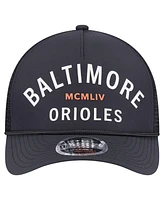 New Era Men's Black Baltimore Orioles Minimalist 9FORTY A-Frame Adjustable Hat