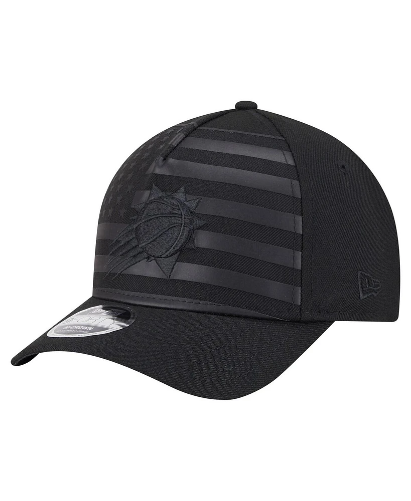 New Era Men's Black Phoenix Suns Game Day Flag A-Frame 9FORTY Adjustable Hat