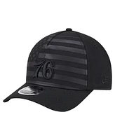 New Era Men's Black Philadelphia 76ers Game Day Flag A-Frame 9FORTY Adjustable Hat