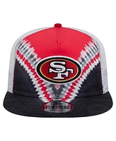 New Era Men's Scarlet/Black San Francisco 49ers Throwback Dye Golfer Snapback Hat