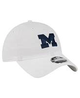 New Era Men's White Michigan Wolverines Active Ripstop 9TWENTY Adjustable Hat
