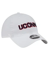 New Era Men's White UConn Huskies Active Ripstop 9TWENTY Adjustable Hat