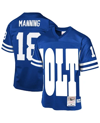 Mitchell & Ness Big Boys and Girls Peyton Manning Royal Indianapolis Colts 1998 Throwback Fashion Jersey