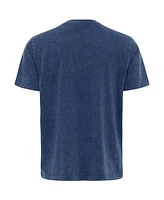 Sportiqe Men's Blue New York Knicks Distressed Rock Roll Collection Angus Premium Mineral Wash T-Shirt