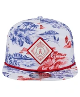New Era Men's White Los Angeles Angels Printed Island Golfer Snapback Hat