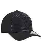 New Era Men's Black Chicago Blackhawks Game Day Stealth Flag 9FORTY A-Frame Adjustable Hat