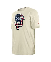 New Era Men's Cream San Francisco Giants Americana Flag Fill T-Shirt