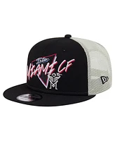 New Era Men's Black Inter Miami Cf Neon 9FIFTY Snapback Hat