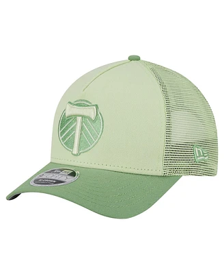 New Era Men's Green Portland Timbers Color Pack 9FORTY A-Frame Adjustable Trucker Hat