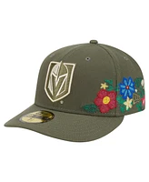 New Era Men's Olive Vegas Golden Knights Tonal Florals 59FIFTY Fitted Hat