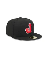 New Era Men's Black Jacksonville Jumbo Shrimp Theme Nights 59FIFTY Fitted Hat