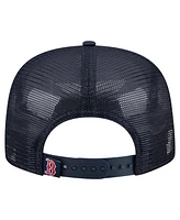 New Era Men's Navy Boston Red Sox Retro Satin Script Golfer Adjustable Hat