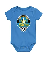 Outerstuff Baby Boys and Girls 3-Pack Chicago Sky Slide Home Creeper Set