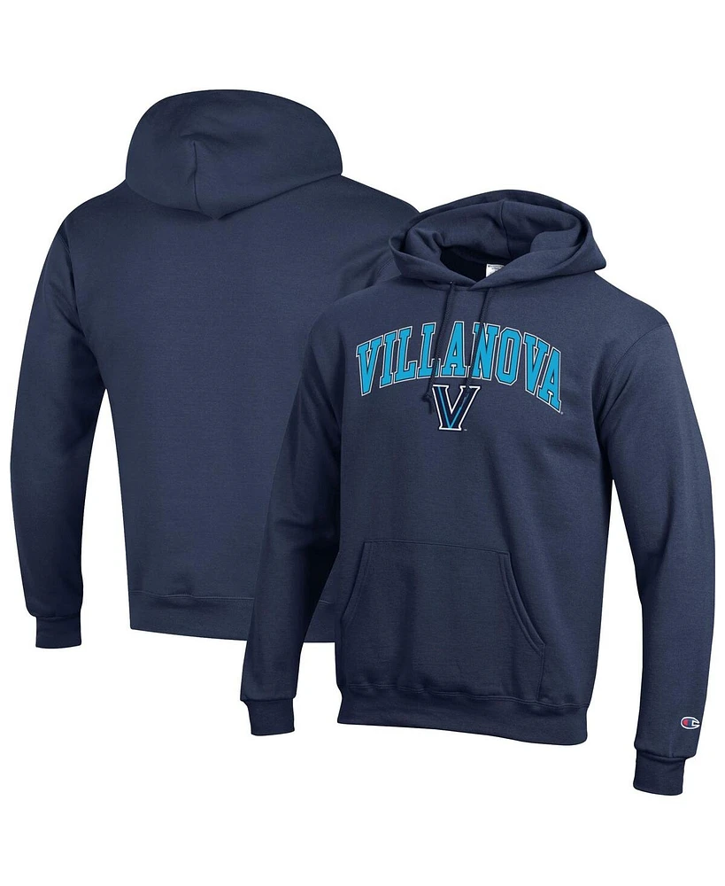 Champion Men's Navy Villanova Wildcats Arched Logo Fleece Pullover Hoodie