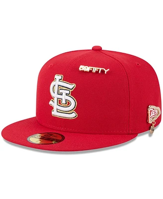New Era Men's Red St. Louis Cardinals 2025 59FIFTY Day Fitted with Pins Hat