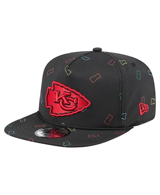 New Era Men's Black Kansas City Chiefs Gummy Golfer Snapback Hat