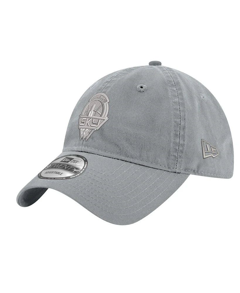 New Era Men's and Women's Gray Chicago Sky Core Tonal 9TWENTY Adjustable Hat