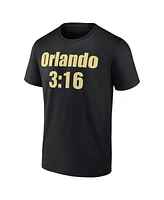 Fanatics Men's Black Wwe x Orlando City Sc 3:16 T-Shirt
