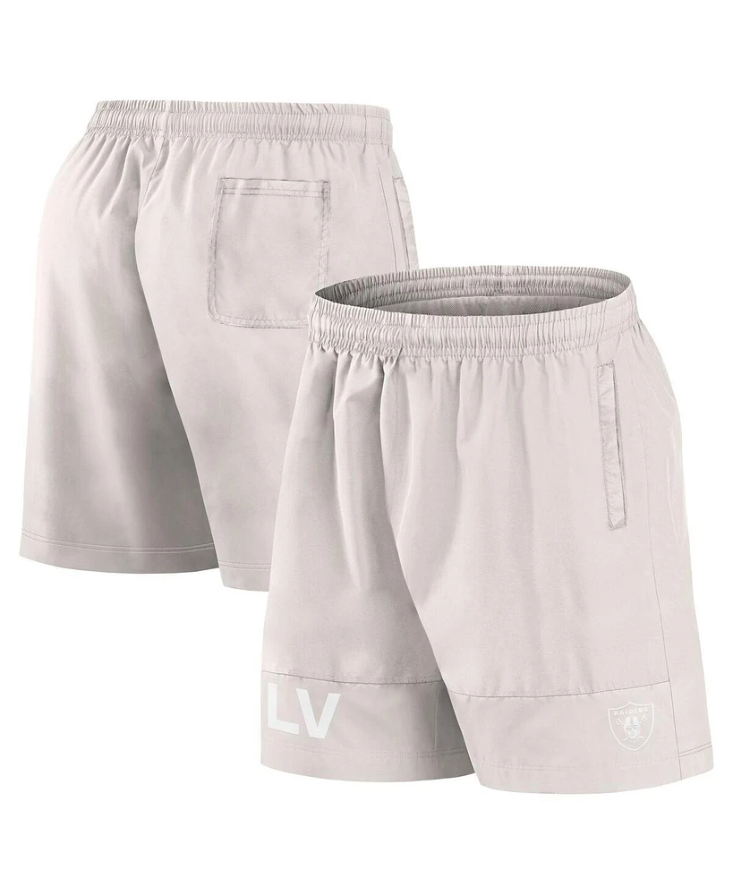 Fanatics Men's Cream Las Vegas Raiders Elements Shorts
