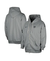 Nike Men's Gray Brooklyn Nets Authentic Standard Issue Full-Zip Hoodie Jacket