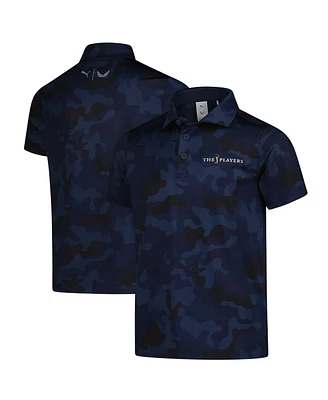 Puma Big Boys and Girls Navy The Players Mattr Volition Camo Polo Shirt