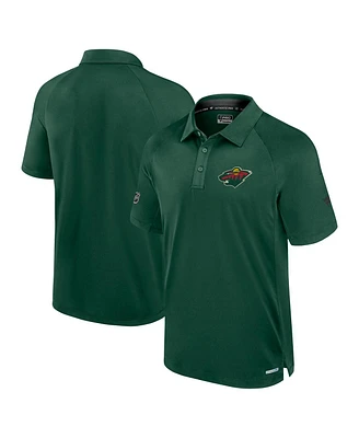 Fanatics Men's Green Minnesota Wild Authentic Pro Rink Polo Shirt